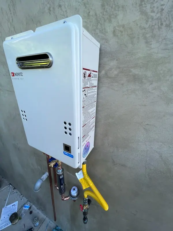 Tankless water heater installation for Toast homes