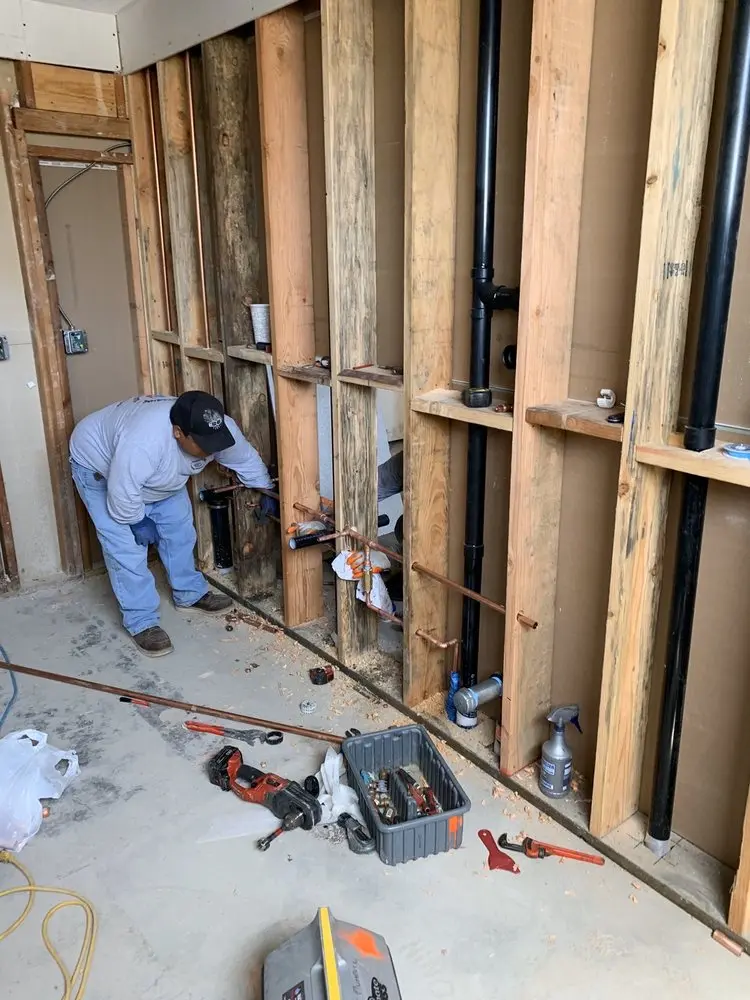 Commercial rough-in plumbing for Gas Line Repair in Toast
